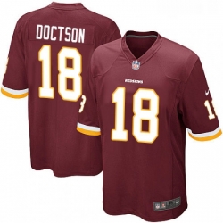 Mens Nike Washington Redskins 18 Josh Doctson Game Burgundy Red Team Color NFL Jersey