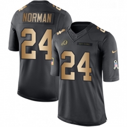 Mens Nike Washington Redskins 24 Josh Norman Limited BlackGold Salute to Service NFL Jersey