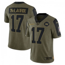 Men's Washington Football Team Terry McLaurin Nike Olive 2021 Salute To Service Limited Player Jersey