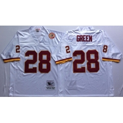 Mitchell And Ness Redskins #28 Darrell Green white Throwback Stitched NFL Jersey