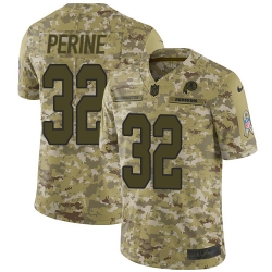 Nike Redskins #32 Samaje Perine Camo Men Stitched NFL Limited 2018 Salute To Service Jersey