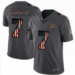 Nike Redskins 7 Dwayne Haskins Jr 2019 Salute To Service USA Flag Fashion Limited Jersey