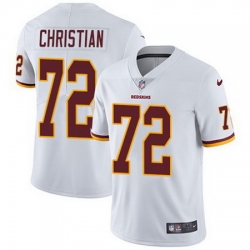 Nike Redskins #72 Geron Christian White Mens Stitched NFL Vapor Untouchable Limited Jersey