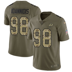 Nike Redskins #98 Matt Ioannidis Olive Camo Men Stitched NFL Limited 2017 Salute To Service Jersey