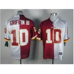 Nike Washington Redskins 10 Robert Griffin III white red Elite split NFL Jersey