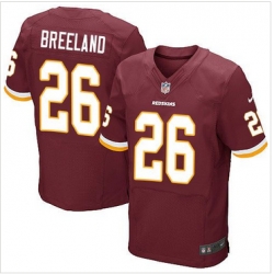 Nike Washington Redskins #26 Bashaud Breeland Burgundy Red Team Color Mens Stitched NFL Elite Jersey