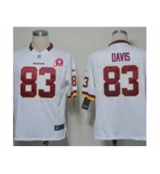 Nike Washington Redskins 83 Fred Davis White Game 80TH Patch NFL Jersey