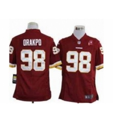 Nike Washington Redskins 98 Brian Orakpo Red Game 80TH Patch NFL Jersey