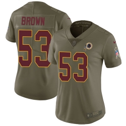 Nike Redskins #53 Zach Brown Olive Womens Stitched NFL Limited 2017 Salute to Service Jersey