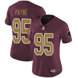 Nike Redskins #95 Da Ron Payne Burgundy Red Alternate Womens Stitched NFL Vapor Untouchable Limited Jersey