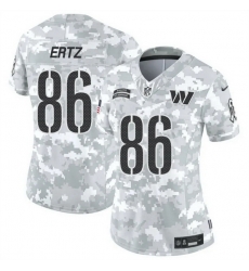 Women Washington Commanders 86 Zach Ertz 2024 F U S E Arctic Camo Salute To Service