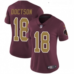 Womens Nike Washington Redskins 18 Josh Doctson Elite Burgundy RedGold Number Alternate 80TH Anniversary NFL Jersey