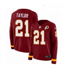 Womens Nike Washington Redskins 21 Sean Taylor Limited Burgundy Therma Long Sleeve NFL Jersey