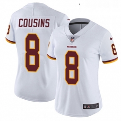 Womens Nike Washington Redskins 8 Kirk Cousins White Vapor Untouchable Limited Player NFL Jersey