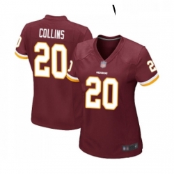 Womens Washington Redskins 20 Landon Collins Game Burgundy Red Team Color Football Jersey