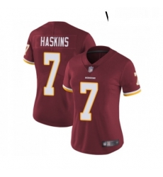 Womens Washington Redskins 7 Dwayne Haskins Burgundy Red Team Color Vapor Untouchable Limited Player Football Jersey