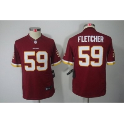 Nike Youth Washington RedSkins #59 Fletcher Red Limited Jerseys