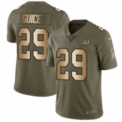 Youth Nike Washington Redskins 29 Derrius Guice Limited OliveGold 2017 Salute to Service NFL Jersey