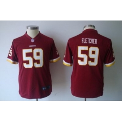 Youth Nike Washington Redskins 59# London Fletcher Red Jerseys