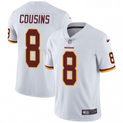 Youth Nike Washington Redskins 8 Kirk Cousins White Vapor Untouchable Limited Player NFL Jersey