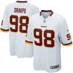 Youth Nike Washington Redskins 98# Brian Orakpo Game White Jersey