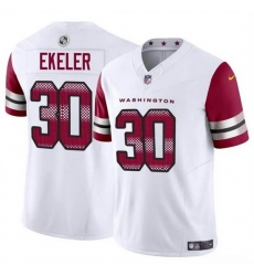 Youth Washington Commanders 30 Austin Ekeler White 2023 F U S E Vapor Limited Stitched Football Jersey