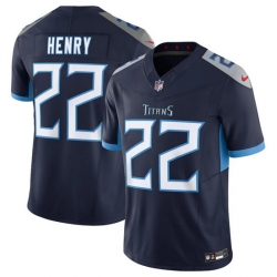 Men Tennessee Titans 22 Derrick Henry Navy 2023 F U S E Vapor Untouchable Stitched Jersey