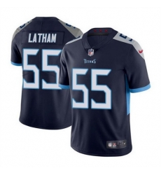 Men Tennessee Titans 55 JC Latham Navy 2024 Draft Vapor Limited Stitched Football Jersey