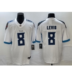 Men Tennessee Titans 8 Will Levis White Vapor Untouchable Stitched Jersey