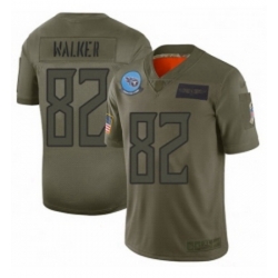 Men Tennessee Titans 82 Delanie Walker Limited Camo 2019 Salute to Service Football Jersey