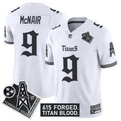 Men Tennessee Titans 9 Steve McNair White F U S E Titan Gothic Shadows Drop Vapor Limited Stitched Football Jersey Men Tennessee Titans 9 Steve McNair White F U S E Titan Gothic Shadows Drop Vapor Limited Stitched Football Jersey