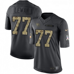 Mens Nike Tennessee Titans 77 Taylor Lewan Limited Black 2016 Salute to Service NFL Jersey