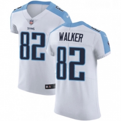 Mens Nike Tennessee Titans 82 Delanie Walker White Vapor Untouchable Elite Player NFL Jersey