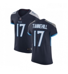 Mens Tennessee Titans 17 Ryan Tannehill Navy Blue Team Color Vapor Untouchable Elite Player Football Jersey