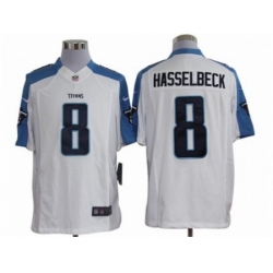 Nike Tennessee Titans 8 Matt Hasselbeck White Limited NFL Jersey