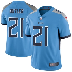 Nike Titans #21 Malcolm Butler Light Blue Team Color Mens Stitched NFL Vapor Untouchable Limited Jersey