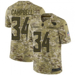 Nike Titans #34 Earl Campbell Camo Mens Stitched NFL Limited 2018 Salute To Service Jersey