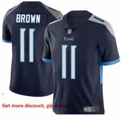 Titans 11 A J  Brown Navy Blue Team Color Men Stitched Football Vapor Untouchable Limited Jersey