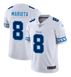 Titans 8 Marcus Mariota White Mens Stitched Football Limited Team Logo Fashion Jersey