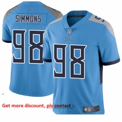 Titans 98 Jeffery Simmons Light Blue Alternate Men Stitched Football Vapor Untouchable Limited Jersey