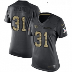 Womens Nike Tennessee Titans 31 Kevin Byard Limited Black 2016 Salute to Service NFL Jersey