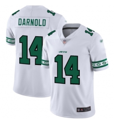 Jets 14 Sam Darnold White Men Stitched Football Limited Team Logo Fashion Jersey