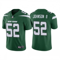 Men New York Jets 52 Jermaine Johnson II 2022 Green Vapor Untouchable Limited Stitched jersey