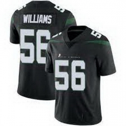 Men New York Jets Quincy Williams #56 Black Vapor Limited Stitched Football Jersey