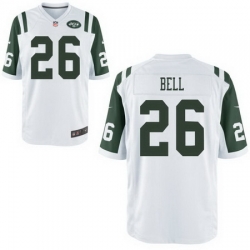 Men Nike Jets 26 Le'Veon Bell White Game Stitched NFL Jersey