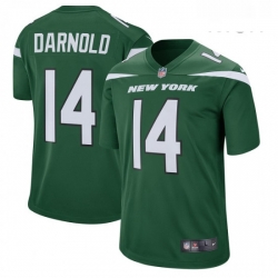 Mens New York Jets 14 Sam Darnold Nike Green Player Game Jersey