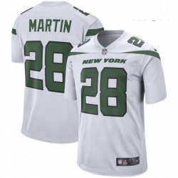 Mens New York Jets 28 Curtis Martin Nike Retired Player Game Jersey White