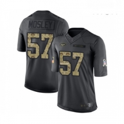 Mens New York Jets 57 CJ Mosley Limited Black 2016 Salute to Service Football Jersey