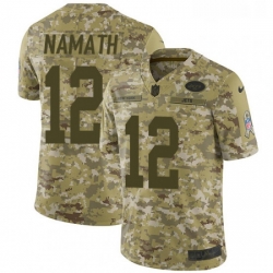 Mens Nike New York Jets 12 Joe Namath Limited Camo 2018 Salute to Service NFL Jersey