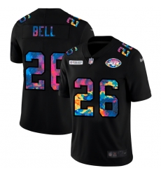 New York Jets 26 Le 27Veon Bell Men Nike Multi Color Black 2020 NFL Crucial Catch Vapor Untouchable Limited Jersey